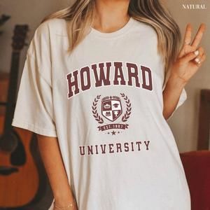 Howard University Alumni  Clothing College Varsity Student Gra Shirt Men